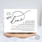 その後はロマンチックなディナー結婚を食べる 招待状