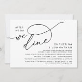 その後はロマンチックなディナー結婚を食べる 招待状 (正面)