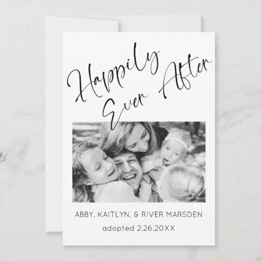 「その後も幸せな気持ちで」写真の採用のお知らせ 招待状 (正面)