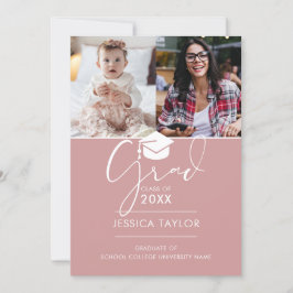 その後ピンクと今3枚の写真卒業の発表 招待状