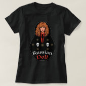 その後素晴らしのロシアの人形 – Matrioshka国旗T Tシャツ (デザイン正面)