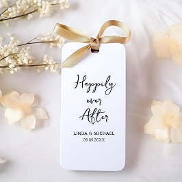 その後結婚は幸せに新郎新婦が ギフトタグ