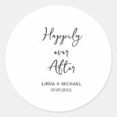 その後結婚は幸せに新郎新婦が ラウンドシール (正面)