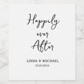 その後結婚は幸せに新郎新婦が ワインラベル (シングルラベル)