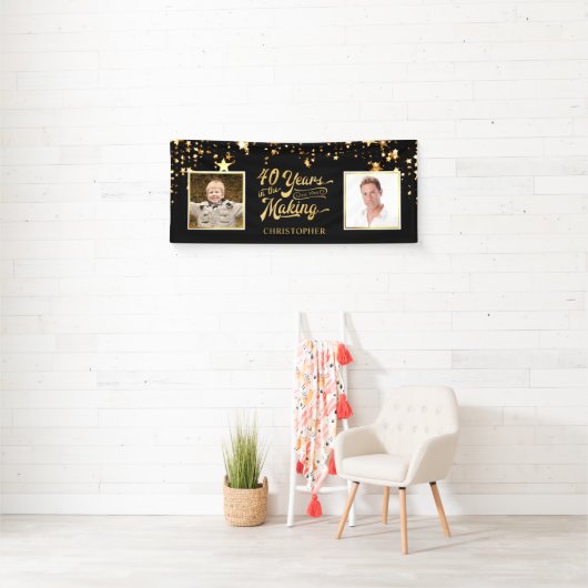 その後40歳の誕生日と今メイキングで何年もスター 横断幕 (インサイチュ)