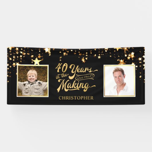 その後40歳の誕生日と今メイキングで何年もスター 横断幕 (横)