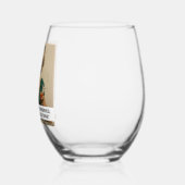 その後、ワインはおもしろいレトロ50sことわざ ステムなしワイングラス (左)