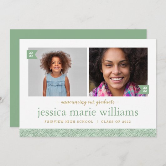 その後、今2写真卒業発表 招待状 (正面/裏面)