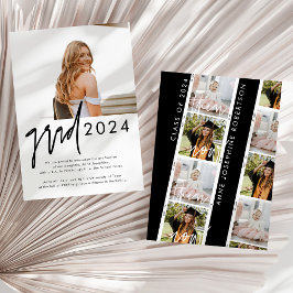 その後、写真のモダン卒業発表 案内状