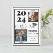 その後、現在の2つの写真卒業年はっきりした卒業 招待状 (スタンド正面)