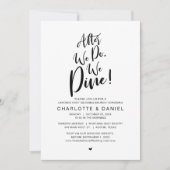 その後、私たちは、ポストのブランチ結婚を食べる 招待状 (正面)