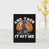 その後、私はハロウィーン骨格ヴィンテージをヒットした カード (黄色い花)