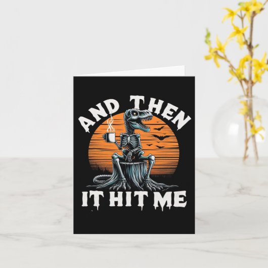 その後、私はハロウィーン骨格ヴィンテージをヒットした カード (黄色い花)