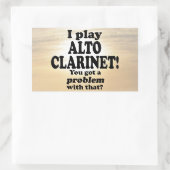 その得アルト・クラリネット長方形の問題 長方形シール (バッグ)