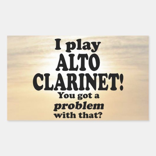 その得アルト・クラリネット長方形の問題 長方形シール (正面)