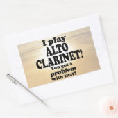 その得アルト・クラリネット長方形の問題 長方形シール (封筒)