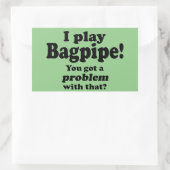 その得バグパイプの長方形のステッキの問題 長方形シール (バッグ)