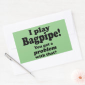 その得バグパイプの長方形のステッキの問題 長方形シール (封筒)