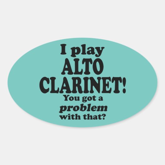 その得Alto Clarinetオーバルステッカーの問題 楕円形シール (正面)