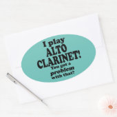 その得Alto Clarinetオーバルステッカーの問題 楕円形シール (封筒)