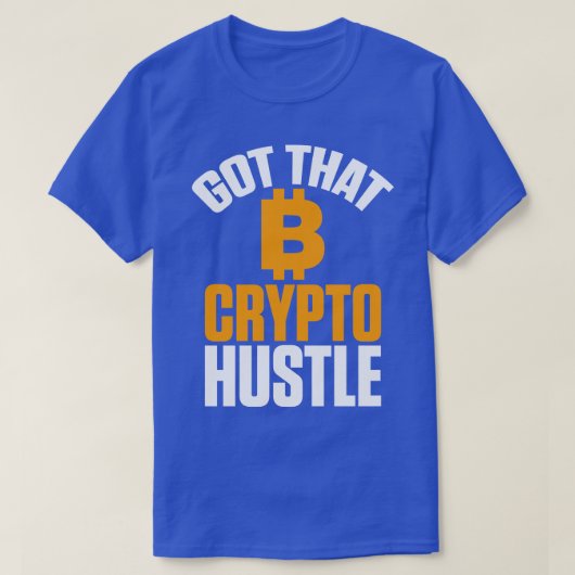 その得Crypto Hstle Bitcoin BTC暗号通貨 Tシャツ (デザイン正面)