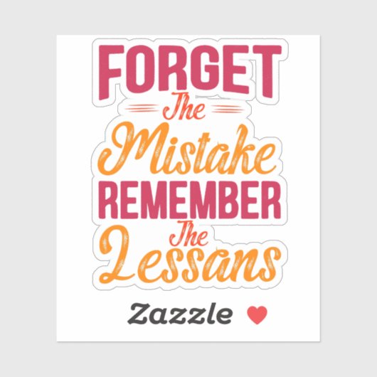 その忘れ過ちは教訓ヴィンテージを思い出す シール (シート)