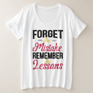 その忘れ過ちは教訓ヴィンテージを思い出す プラスサイズTシャツ