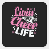 その応援ライフ・チアリーダーのスポーツが始まる スクエアシール (正面)