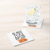 その悪い感謝祭の七面鳥に関して スクエアペーパーコースター (インサイチュ)