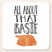 その悪い感謝祭の七面鳥に関して スクエアペーパーコースター (正面)