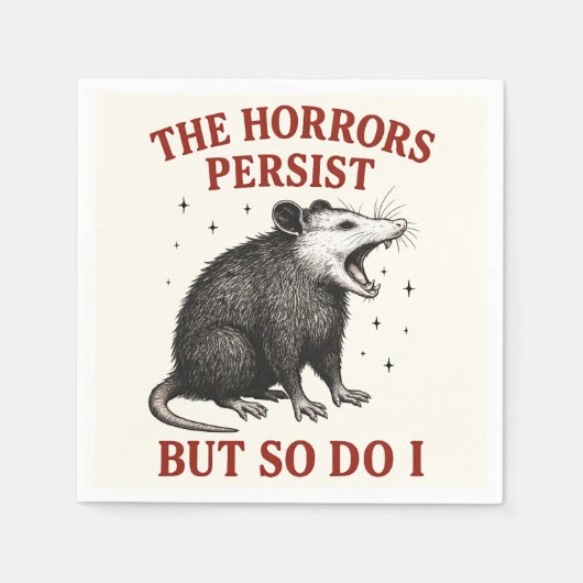 その惨状は続くが僕もそうだ スタンダードカクテルナプキン (正面)