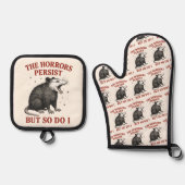 その惨状は続くが僕もそうだ 鍋つかみ&鍋敷きセット (正面)