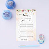 その愛する歌クリスマスブライダルシャワーゲーム チラシ (シングル)