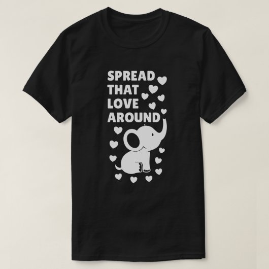 その愛を広めのまわりにる Tシャツ (デザイン正面)