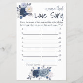 その愛歌ブライダルシャワーゲームカードフライヤーの名前 チラシ (正面)