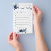 その愛歌ブライダルシャワーゲームカードフライヤーの名前 チラシ (ハンドル)