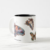 その斬新なコーヒーマグという名前の蝶 ツートーンマグカップ (正面左)