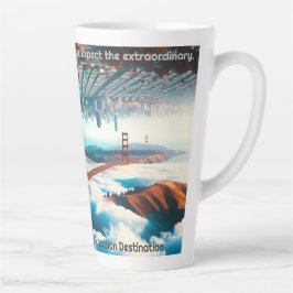 「その日の反対側、サンフランシスコスタイル。異常」 カフェラテマグ