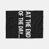 その日の終わりにトレンディーことわざ フリースブランケット (正面(横))