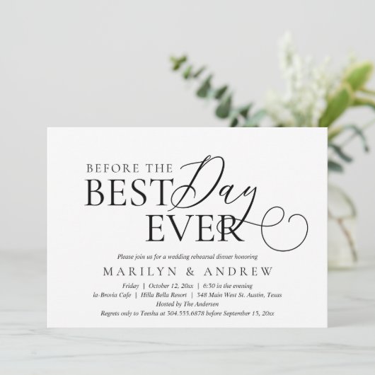 その日最高の前にのリハ結婚ーサルディナー 招待状 (スタンド正面)