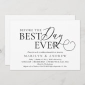 その日最高の前にのリハ結婚ーサルディナー 招待状 (正面/裏面)