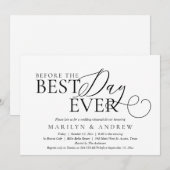 その日最高の前にのリハ結婚ーサルディナー 招待状 (正面/裏面)