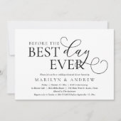 その日最高の前にのリハ結婚ーサルディナー 招待状 (正面)