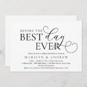 その日最高の前にのリハ結婚ーサルディナー 招待状 (正面/裏面)