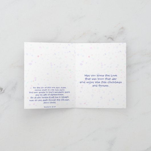 その日生まれる愛を知るように。 イエス・キリスト。 青い シーズンカード (内部)