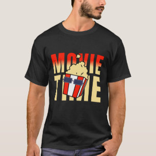 その映画時代とポップコーン Tシャツ