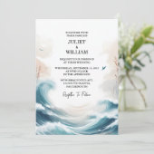 その春夏海ビーチ先結婚式 招待状 (スタンド正面)