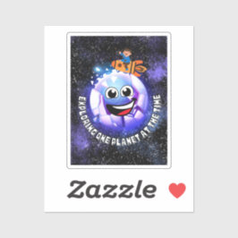 その時に一つの惑星を探索する。ロケットに乗った少年 シール