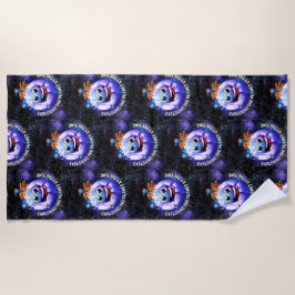 その時に一つの惑星を探索する。ロケットに乗った少年 ビーチタオル