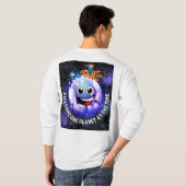 その時に一つの惑星を探索する。ロケットに乗った少年 Tシャツ (裏面フル)